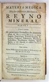 SARMENTO, JACOB DE CASTRO. Materia Medica Physico-Historico-Mechanica . . . Parte I [all pbd]. 1735 [i. e,. 1736]